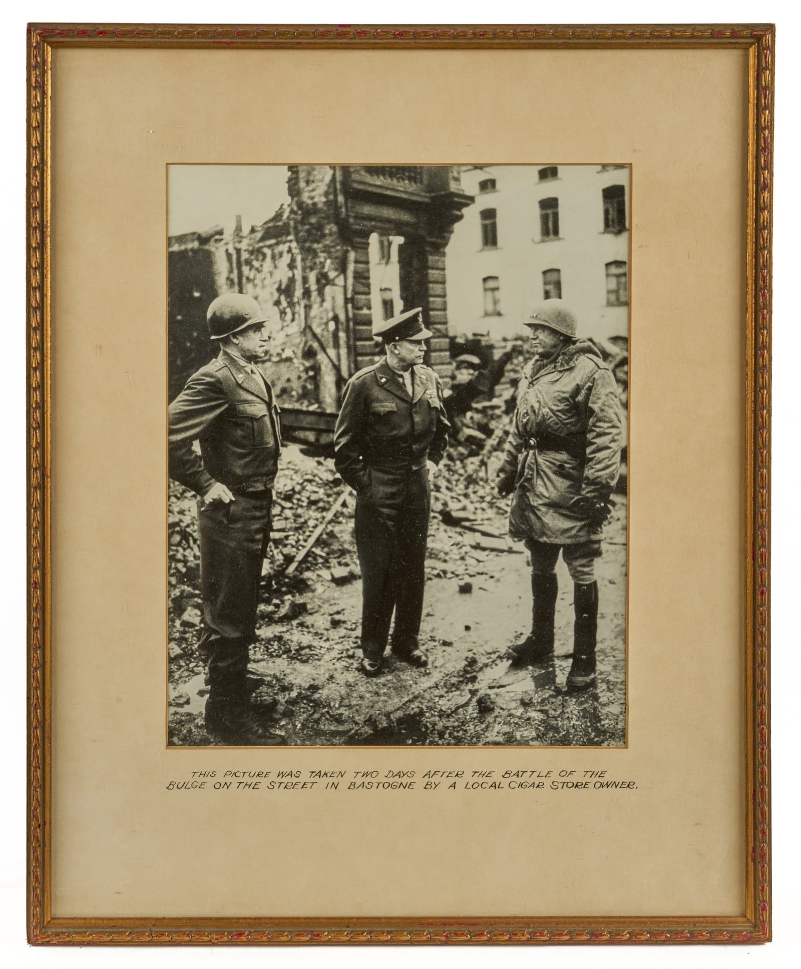 ANNOTATED PHOTOGRAPH of IKE, PATTON and BRADLEY (1 of 10)