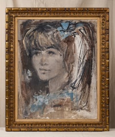 SIGNED (20th c) OIL on CANVAS PORTRAIT