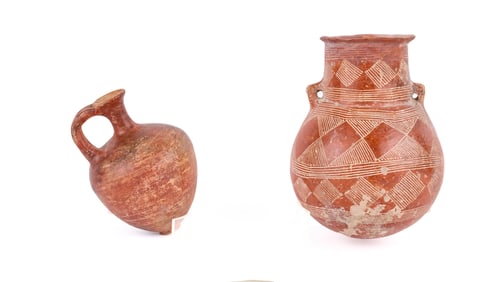 ANCIENT BCE CYPRIOT BOTTLE & JUGLET