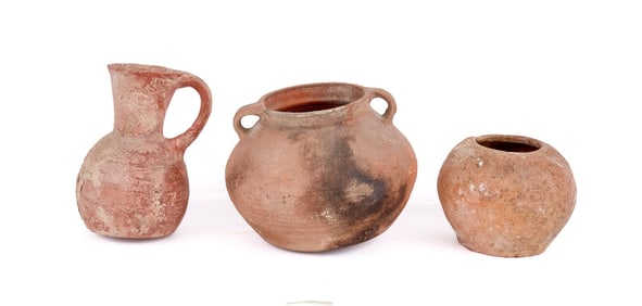 (3) BCE TERRA COTTA VESSELS
