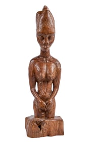 LARGE CARVED AFRICAN HARDWOOD FIGURE
