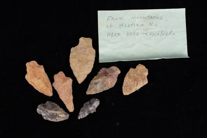 NATIVE AMERICAN ARROWHEADS, LAKE JUNALUSKA NC