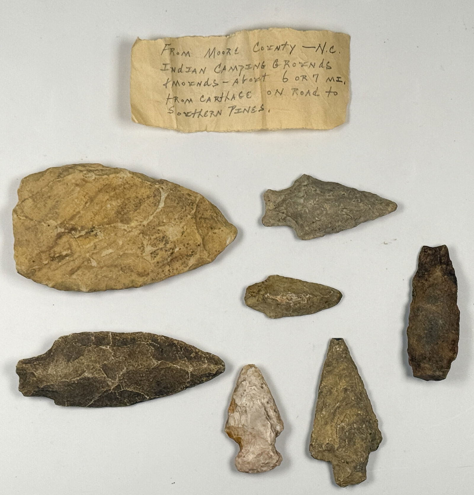 NATIVE AMERICAN ARROWHEADS MOORE COUNTY NC (1 of 12)
