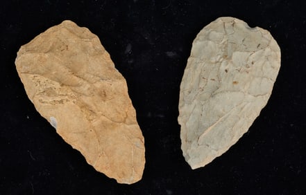 (2) NATIVE AMERICAN SPEARHEADS, UNKNOWN