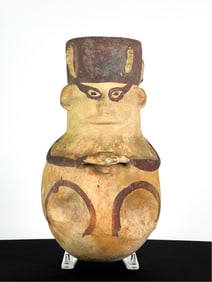 LARGE PRE-COLUMBIAN CHANCAY FIGURAL VASE