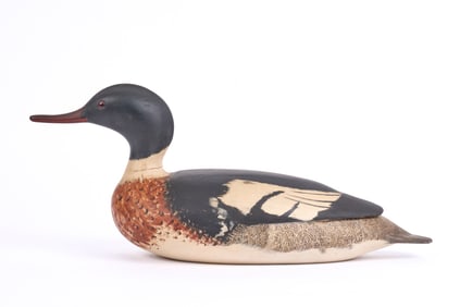 WILLIAM P. TAYLOR CARVED & PAINTED MERGANSER