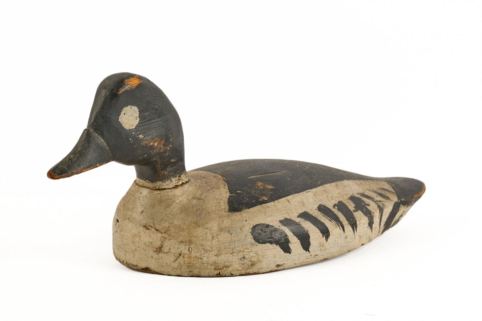 (19th / 20th c) WORKING DECOY of a GOLDEN EYE (1 of 10)