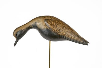 SIGNED CARVED & PAINTED SHOREBIRD DECOY
