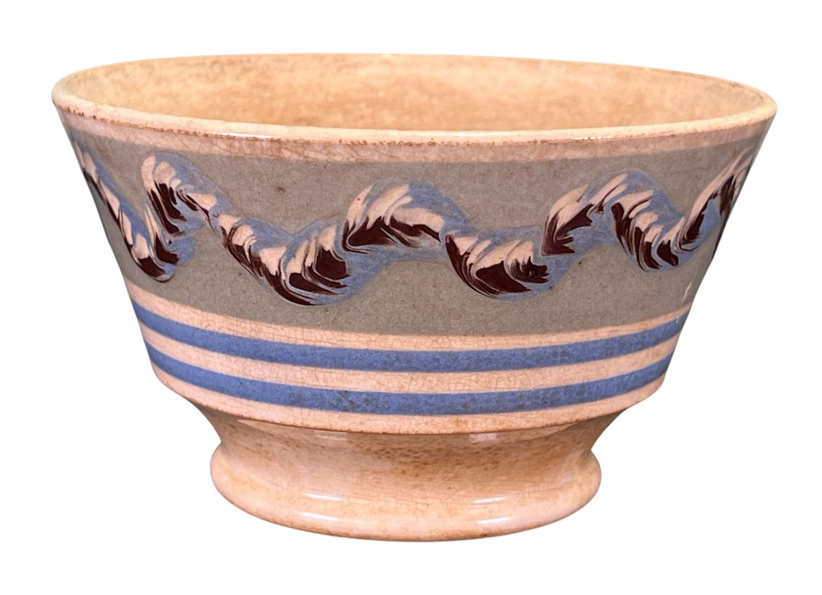 (19th c) MOCHAWARE BOWL (1 of 4)