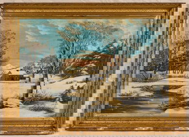 JOHN GREENLEAF WHITTIER'S BIRTHPLACE in WINTER