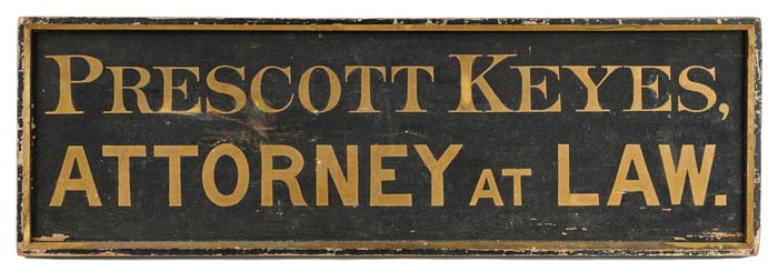 TRADE SIGN for PRESCOTT KEYES ATTORNEY at LAW