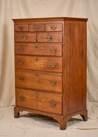 (18thc) PENNSYLVANIA CHIPPENDALE WALNUT HIGH CHEST