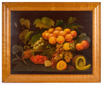 (19th c) AMERICAN FOLK ART STILLLIFE