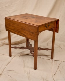 CHINESE CHIPPENDALE MAHOGANY PEMBROKE TABLE