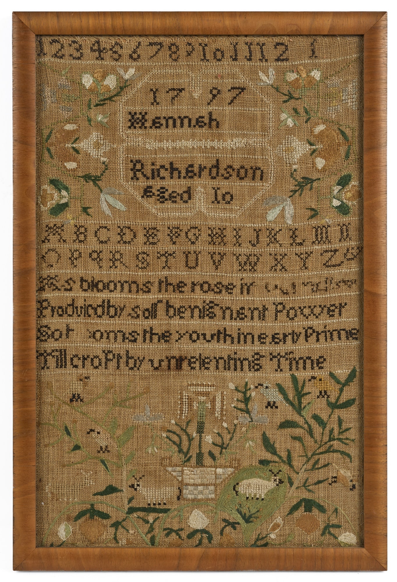 HANNAH RICHARDSON 1797 SAMPLER (1 of 5)