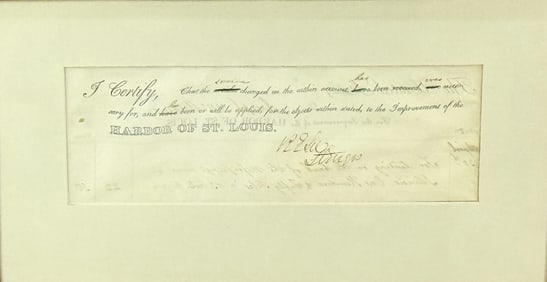 1838 RECEIPT SIGNED by ROBERT E. LEE