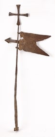 (17th/18thc) HAND WROUGHT BANNER WEATHERVANE
