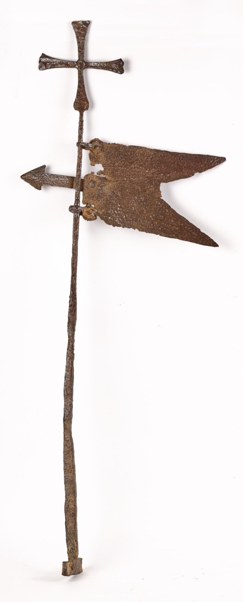 (17th/18thc) HAND WROUGHT BANNER WEATHERVANE (1 of 11)