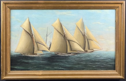 (19thc) AMERICAN SCHOOL "GOELET CUP, NEWPORT RI"