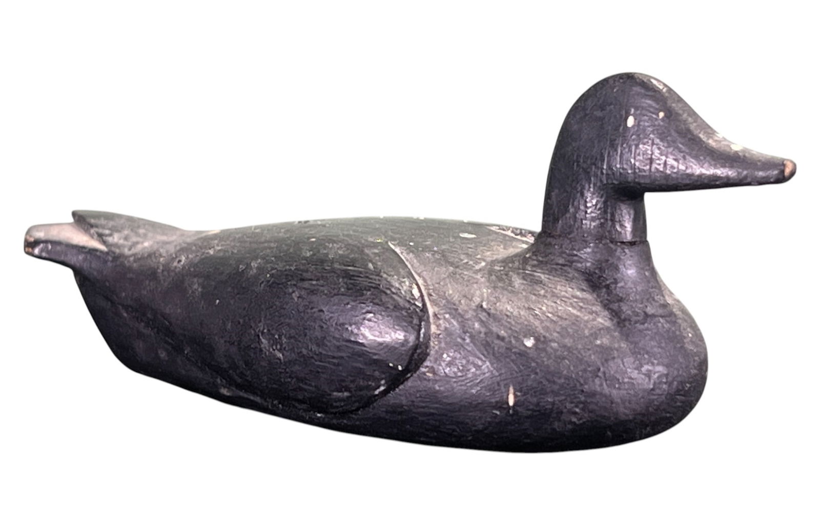 MINIATURE (20th c) CARVED & PAINTED DUCK (1 of 5)