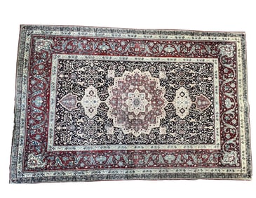 ANTIQUE KASHAN AREA RUG CIRCA 1900