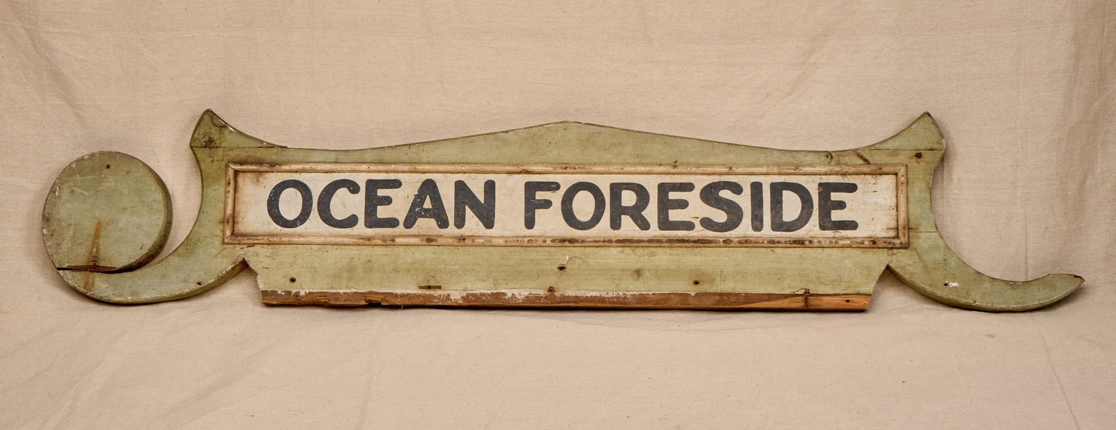 (2) SIDED OCEAN FORESIDE PAINTED WOODEN SIGN (1 of 10)