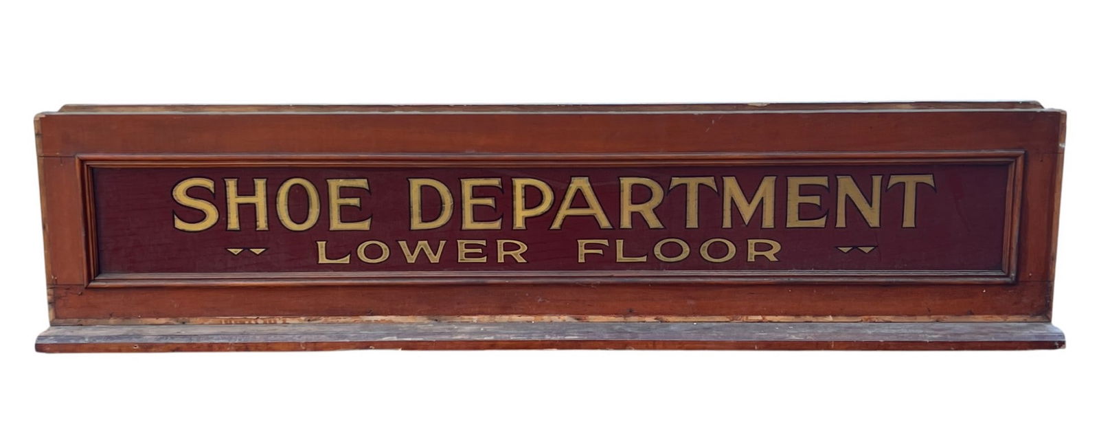 MANCHESTER, NH SHOE DEPT. REVERSE GLASS SIGN (1 of 10)