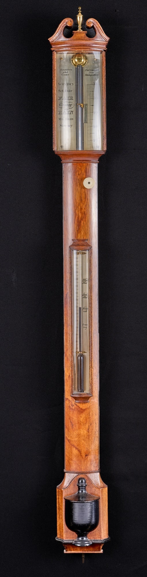 STICK BAROMETER by SAUNDERS & COOKE of PORTSMOUTH (1 of 7)