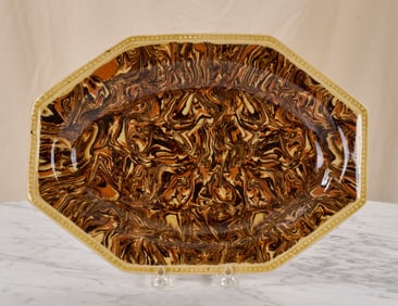 (19th c) SCRODDLEWARE DISHED PLATE