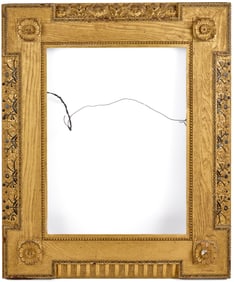 IMPRESSIVE AESTHETIC MOVEMENT GILT OAK FRAME