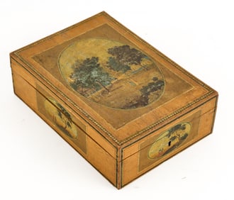 (Early 19th c) FRENCH BOITE de SPA SEWING BOX