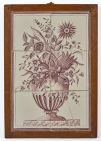 (19th c) DELFT/BRISTOL TILE TABLEAU