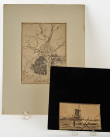 AMERICAN SCHOOL (19th c) Two Works