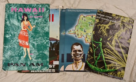 GROUPING of VINTAGE TRAVEL POSTERS