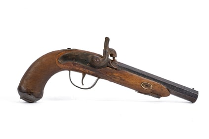 (19thc) E & W BOND PERCUSSION CAP PISTOL