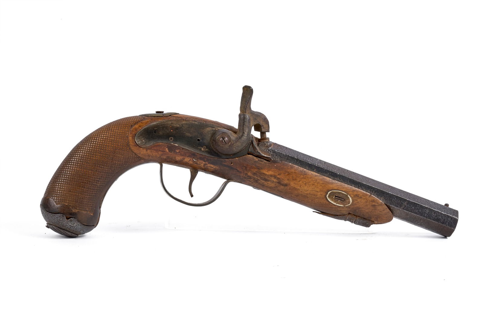 (19thc) E & W BOND PERCUSSION CAP PISTOL (1 of 12)