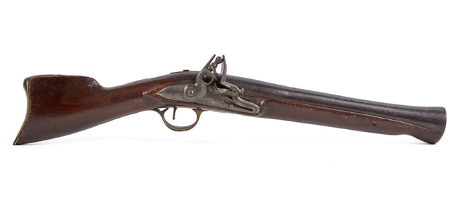(18th c) BLUNDERBUSS with FINELY ETCHED BARREL