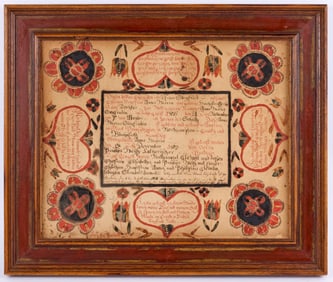 EARLY (19th c) PENNSYLVANIA DUTCH FRAKTUR