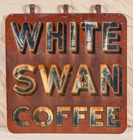 GREAT WHITE SWAN COFFEE/FOODS DOUBLE SIDED SIGN