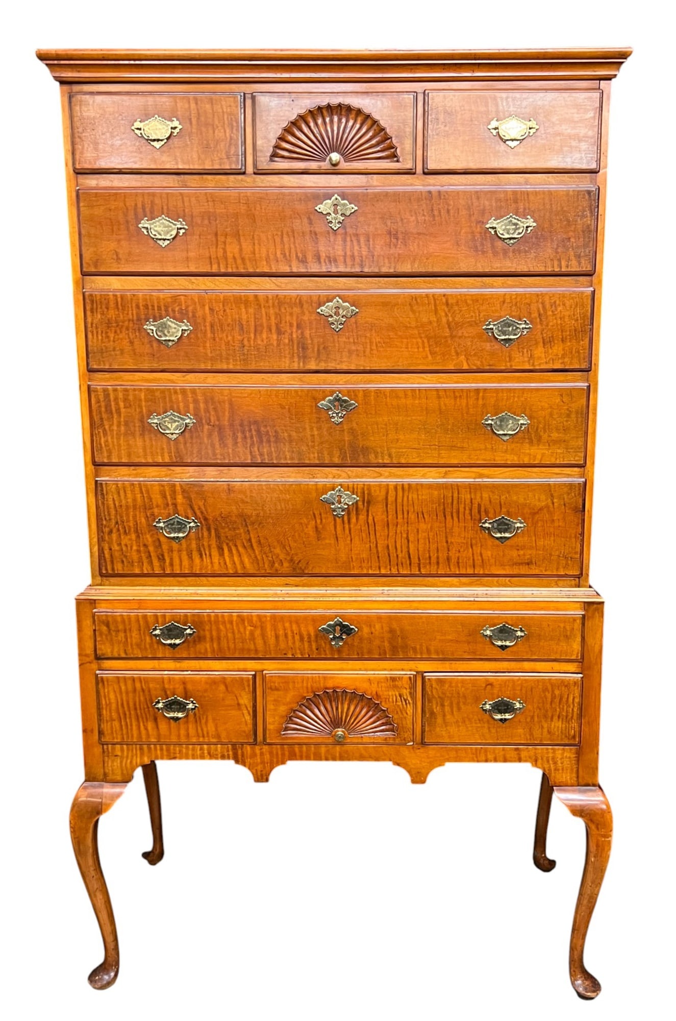 CUSTOM TURN OF THE CENTURY TIGER MAPLE HIGHBOY (1 of 11)