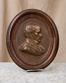BRONZE PORTRAIT PLAQUE of DANIEL WEBSTER