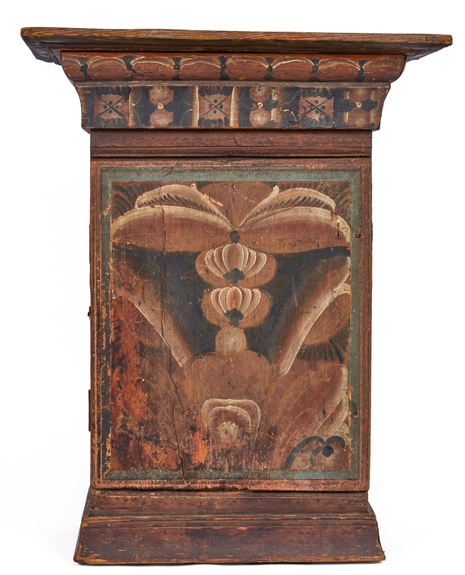 (19th c) SWEDISH DELARNA KURBITS HANGING CABINET (1 of 11)