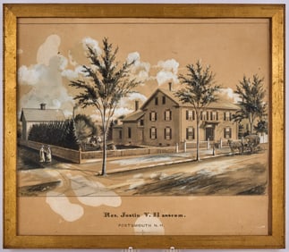 ROLLIN CAUGHEY (1851-1925) PORTSMOUTH, NH SCENE