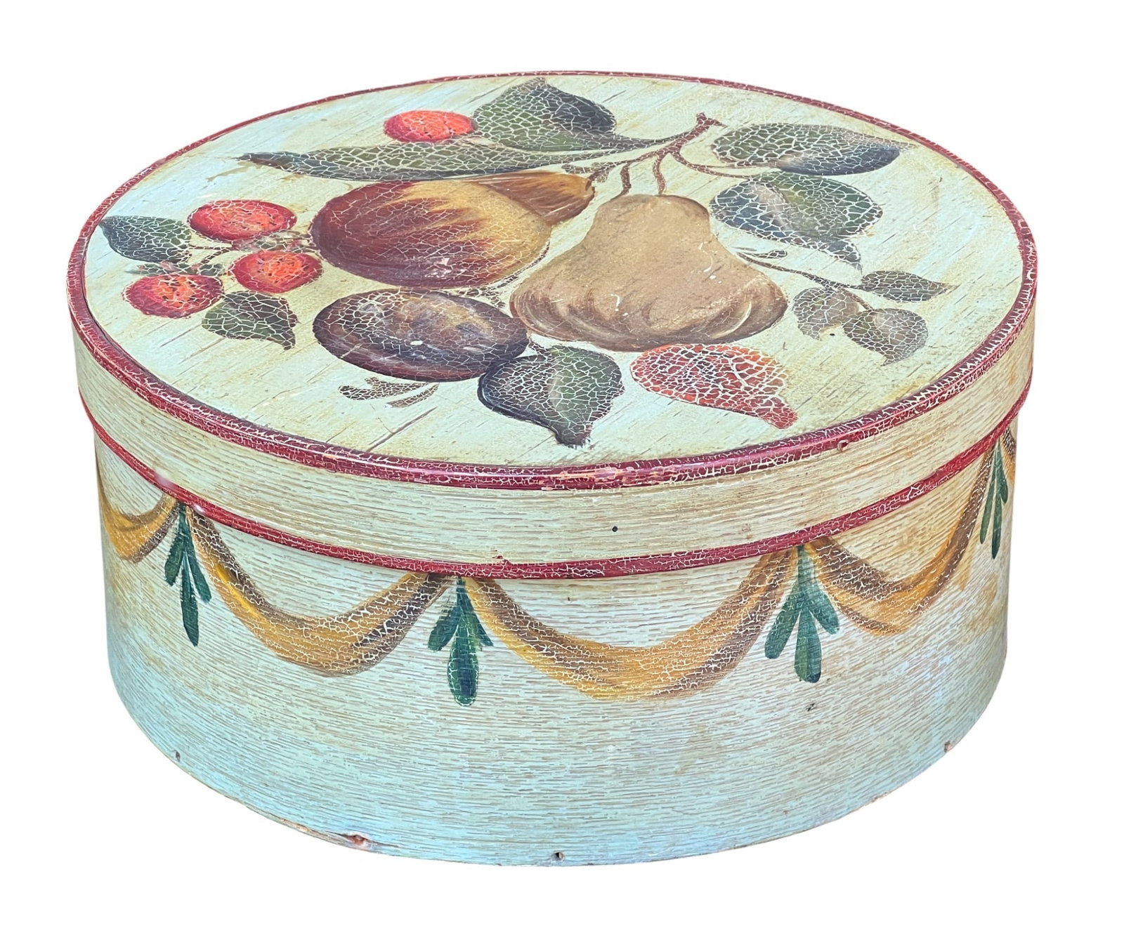 (19th c) PANTRY BOX with NICE PAINT DECORATION (1 of 4)