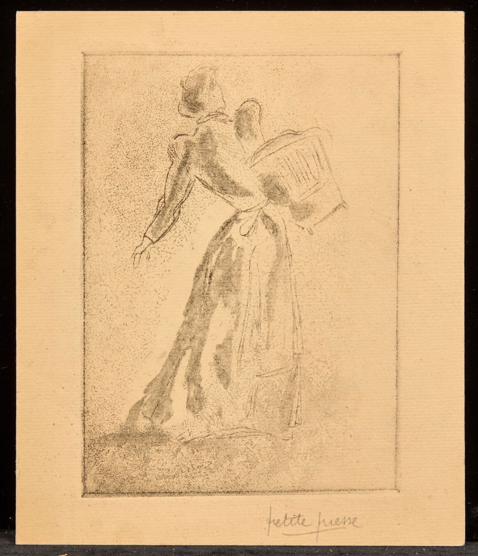 WOMAN with BASKET - attr. BERNARD LAMOTTE (1 of 5)