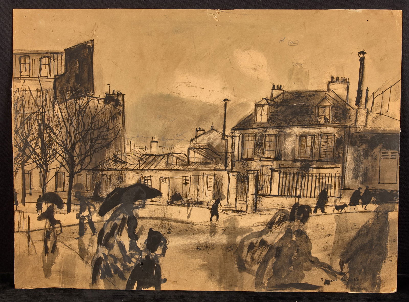 BUSY STREET on a RAINY DAY - BERNARD LAMOTTE (1 of 8)