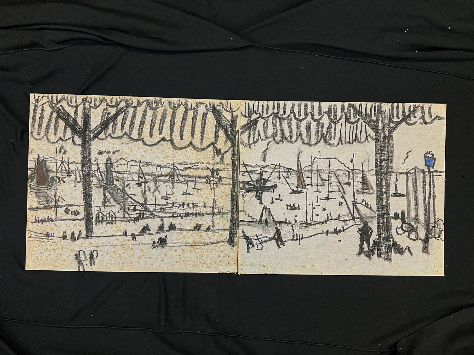 TRIPTYCH MURAL STUDY -BERNARD LAMOTTE - 5