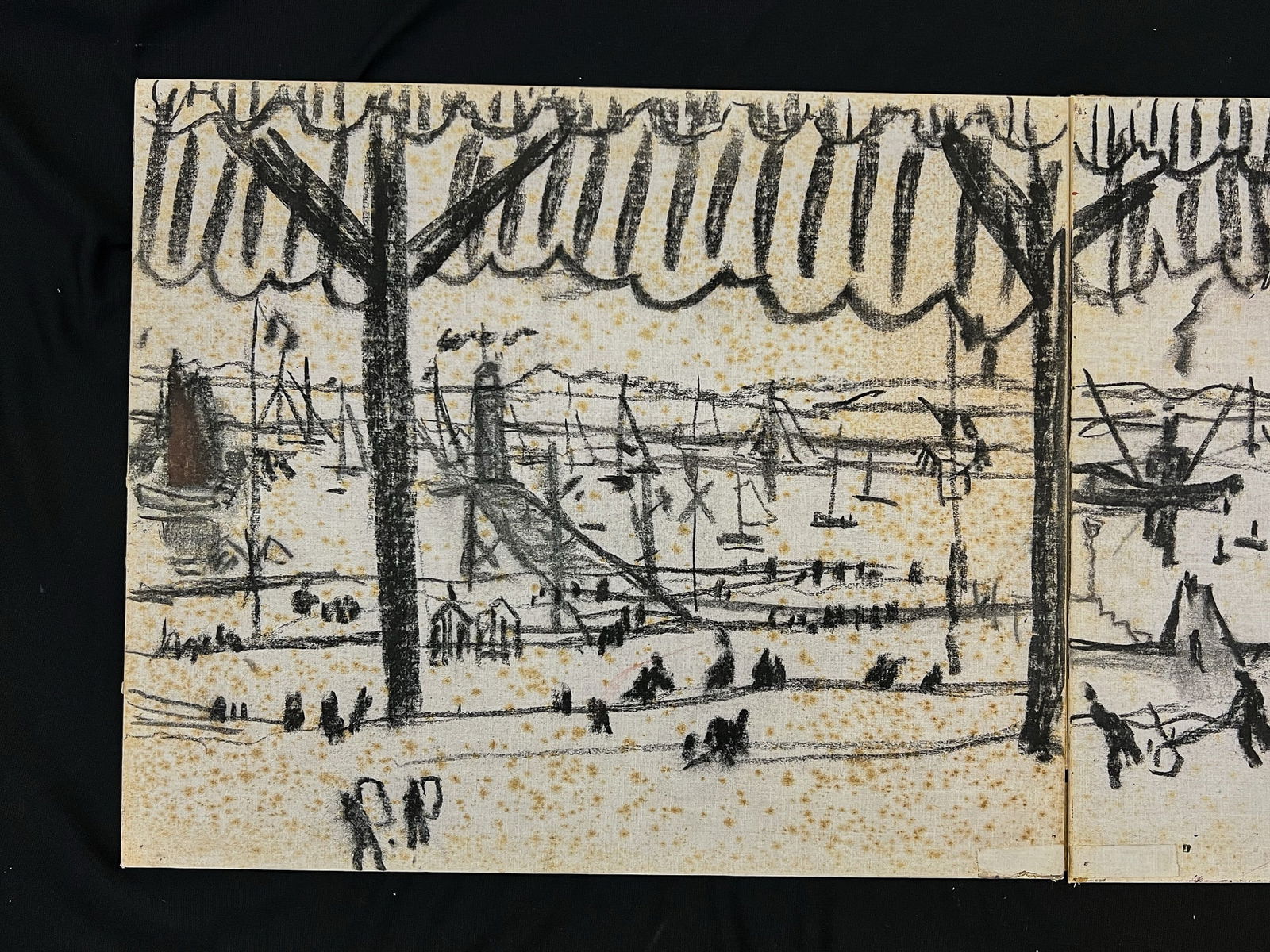 TRIPTYCH MURAL STUDY -BERNARD LAMOTTE - 6