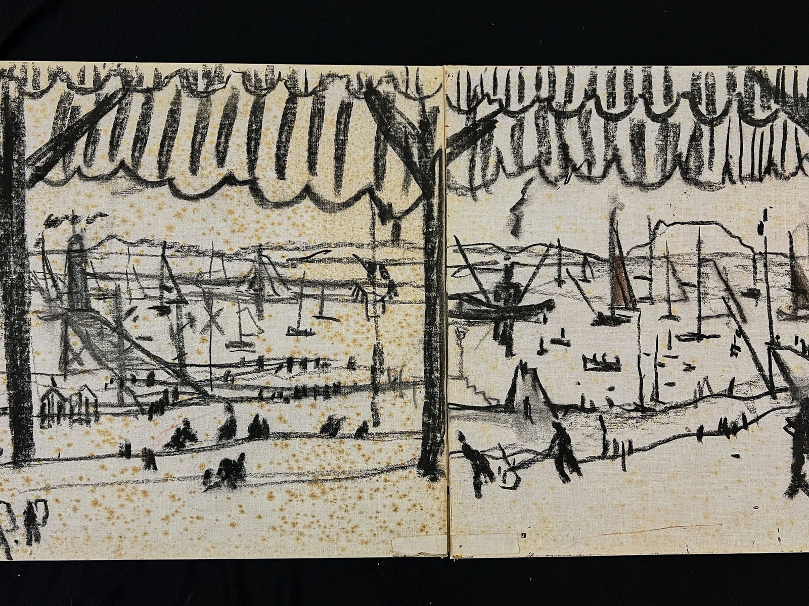 TRIPTYCH MURAL STUDY -BERNARD LAMOTTE - 7