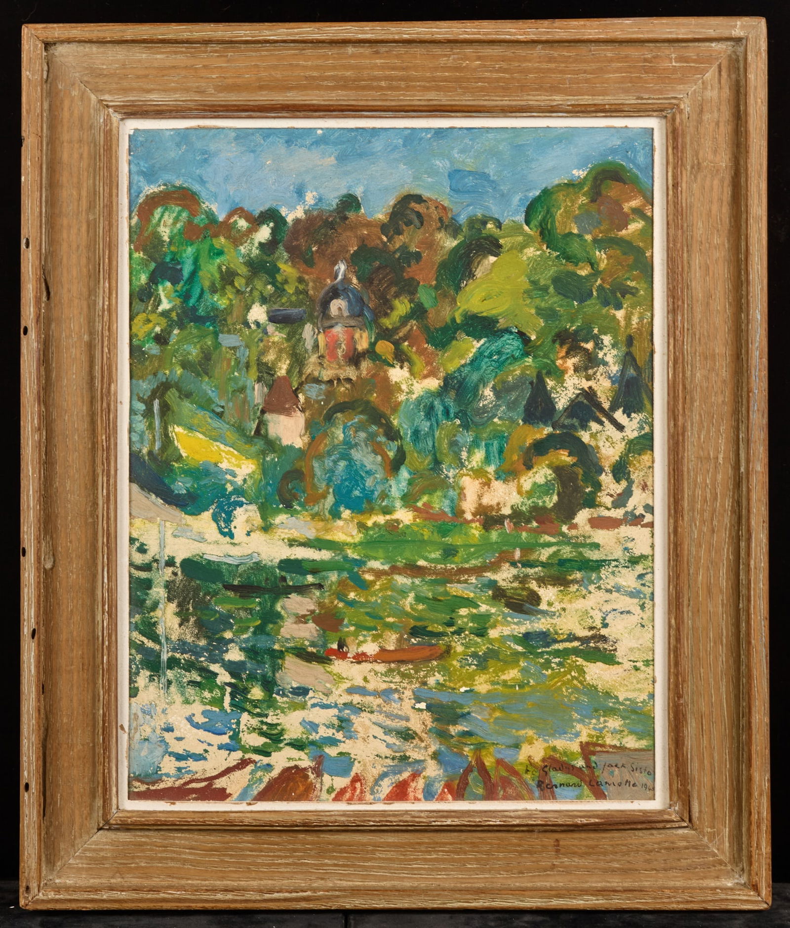 LANDSCAPE REFLECTED in LAKE - BERNARD LAMOTTE (1 of 6)